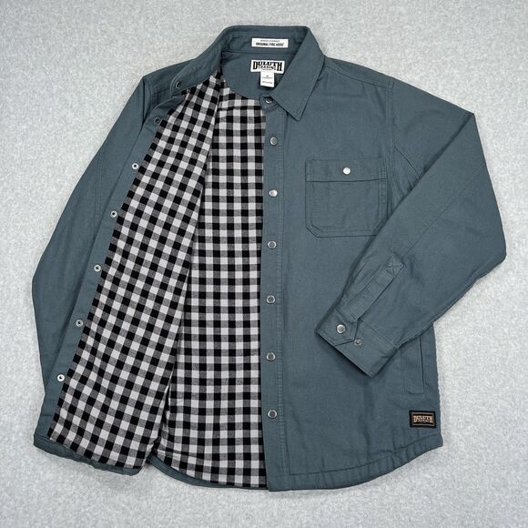 Duluth Trading Limber Jac Shacket Mens Medium Fire Hose Flannel Lined Jacket - Picture 1 of 11